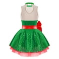 thumbnail image 2 of TSSOE Girls Christmas Santa Claus Leotard Dress Princess Ballet Dance Tutu Dress Dress Up Xmas Outfit Green 14, 2 of 4