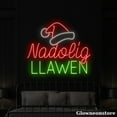 thumbnail image 2 of Glowneon Nadolig Llawen Neon Sign, Merry Christmas Led Sign, Santa Hat Neon Light, Christmas Decor, 2 of 5