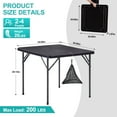 thumbnail image 4 of VECELO Plastic Folding Table with Mesh Bag, Indoor Outdoor Heavy Duty Portable for Picnic, Parties, Camping, Events, Black, 4 of 10
