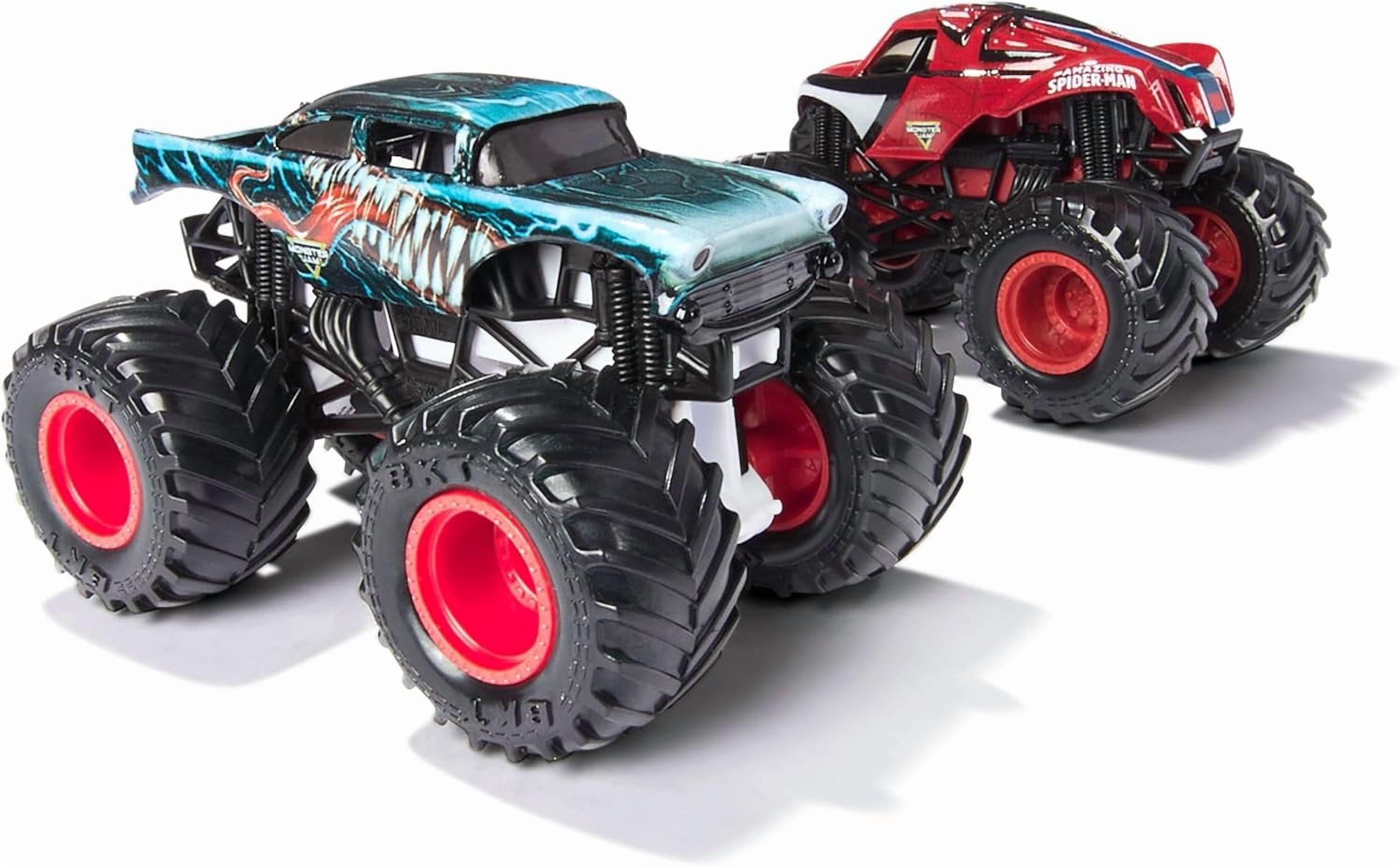 Monster Jam Marvel Venom vs Spider-Man Die-Cast Trucks Series 4, 1:64 Scale