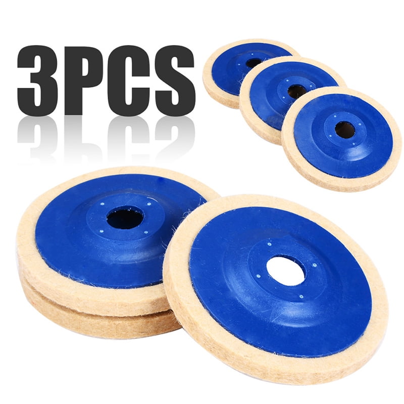3Pcs 4" 100mm Nylon Polisher Discs Metal Polishing Buffing Wheel 16mm Hole