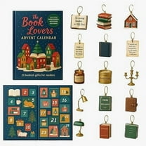 hulanddfd The Book Lovers Advent Calendar - Christmas Countdown Calendar with 24 Days of Surprises Holiday Gift for Family