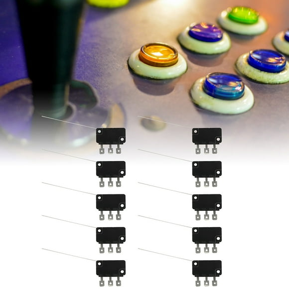 Micro Switch Micro Sensor Switch Long Pin Microswitch Normally Open Microswitch Microswitch 10Pcs Normally Open Micro Switch Long Pin For Electronic Switches Game Console Buttons