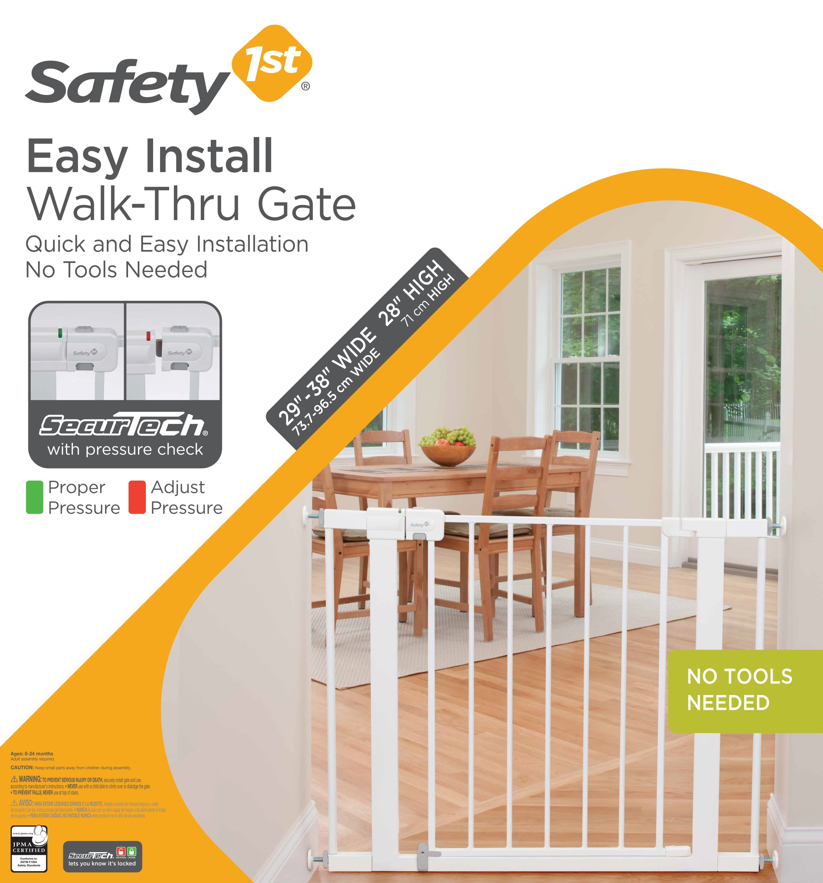 Safety 1st Adjustable PressureMounted WalkThrough Gate