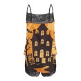 thumbnail image 4 of SwiftWear 2 Piece Womens Halloween Pajamas Set Comfy Lace Patchwork Cami Top and Shorts Soft Loungewear Cute Sleepwear M, 4 of 5