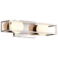 thumbnail image 2 of Nuvo Lighting Jenkins 16 Inch 2 Light LED Vanity Brushed Nickel with Frosted Glass - Brushed Nickel, 2 of 5