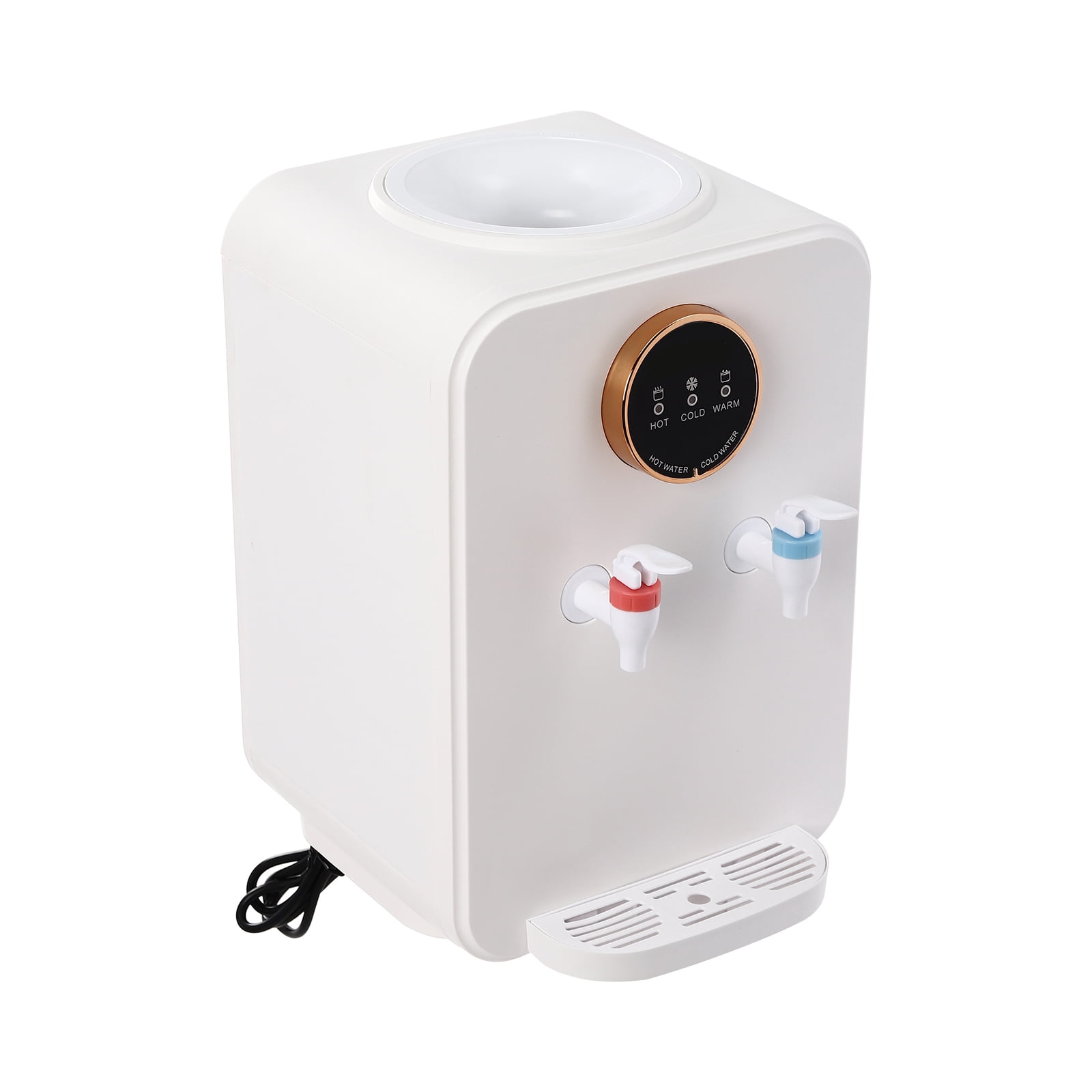 Miumaeov Desk Water Dispenser Countertop Bottleless Water Dispenser, Top Loading Water Cooler Dispenser for 1.19 to 4.99 Gallons, Hot/Cold Water Dispenser 3 Temperature Settings