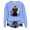 Sky Blue, variant on JULMCOMO Halloween Sweatshirt for Women Cute Cat Print Loose Casual Comfy Sweaters Funny Print Long Sleeve Party Holiday Graphic Tees Pink 5XL
