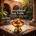 thumbnail image 3 of Vaso de Postre con Pedestal de Acero Inoxidable Dorado, Copa para Helado, Frutas, Ensaladas y Aperitivos, Tazón Decorativo para Presentación de Mesa Elegante, 3 of 4