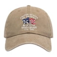 thumbnail image 2 of United States 250th Anniversary Hat, US 250th Anniversary Hat in Khaki, 250th Anniversary USA Hat Baseball Cap, 1776-2026 Patriotic Cap for Independence Day, Adjustable One Size, 2 of 6
