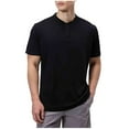 thumbnail image 4 of Mens Active T-Shirt, Performance Short Sleeve T-Shirt, Solid Color Moisture Wicking Quick Dry Workout Top, Lightweight Breathable Stretch Fabric for Gym Training, Outdoor Casual, Comfort Fit Tee, 4 of 5