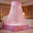thumbnail image 1 of Mosquito Net  Princess Girl Garden Lace Bed Crown Round Hoop Mosquito Net  Four Colors, 1 of 2