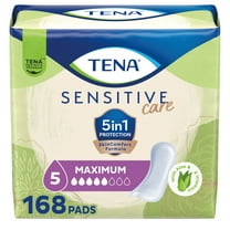 TENA Sensitive Care Maximum Absorbency Incontinence Pad for Women, 168 Ct
