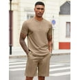 thumbnail image 2 of COOFANDY Men's 2 Pieces Outfits Casual Quarter Zip Polo T Shirt and Shorts Set Athletic Jogging Summer Tracksuit, 2 of 5
