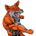 thumbnail image 3 of Ambesonne Fox Duvet Cover Set, Muscular Sports Fox Mascot, 2-Calking, Orange Grey White, 3 of 7
