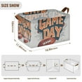 thumbnail image 7 of Yayeee Foldable Storage Basket for Shelves with Handles Waterproof Cloth Bins, Game Day, 7 of 7