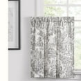 thumbnail image 5 of Ellis Curtain Victoria Park Toile Room Darkening Rod Pocket Window Curtain Panel with Ties, 5 of 5