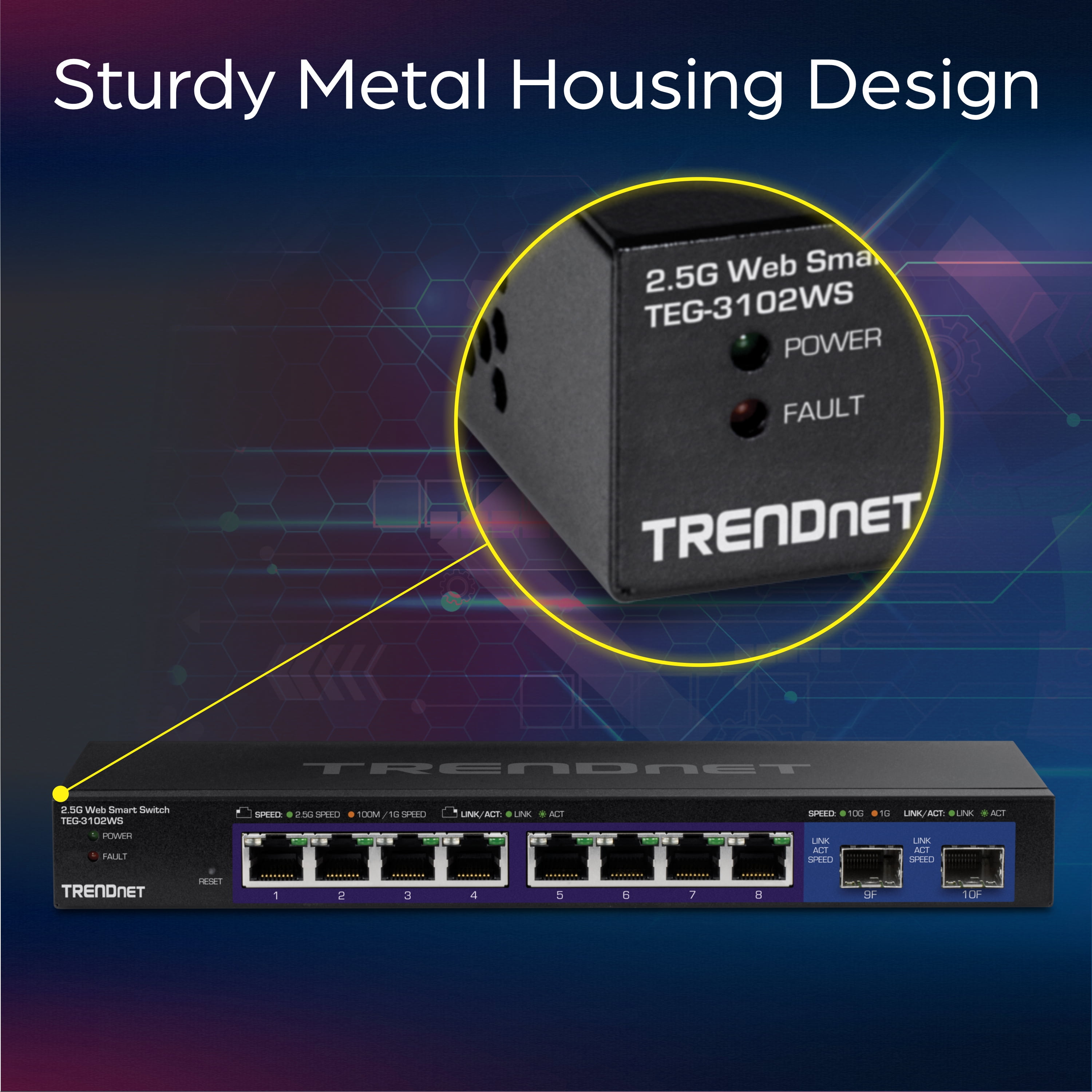 TRENDnet  TEG-3102WS, 10-Port Multi-Gig Web Smart Switch