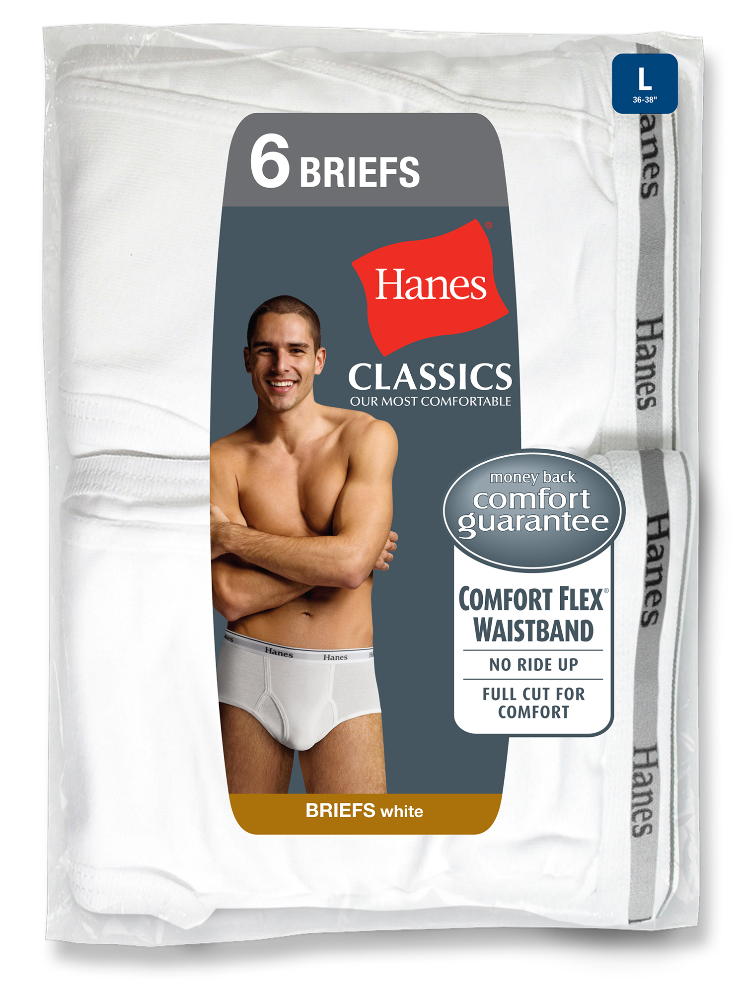 Hanes Tagless Boxer Briefs 4-Pack - Medium, Comfort Soft Flex Waistband