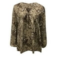 thumbnail image 3 of Babysbule Women's Summer Tops Women Fashion Printed V-neck Casual Long Sleeve Blouse Tops, 3 of 4