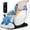 Beige+Gold, variant on 3d Zero Gravity Massage Recliner, Full Body . & Voice Control Enabled, Black Leather. Sl Tracks For Back, Heating , Airbag Leather Lounge Chair, With Voice, Rails, Back Heating, Comfort