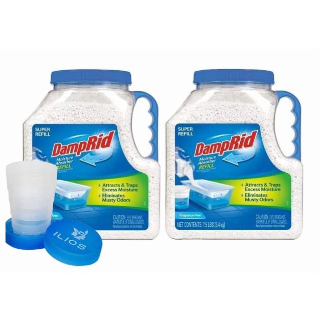 Recarga absorbente de humedad ILIOS de 3,4 kg, paquete de 2