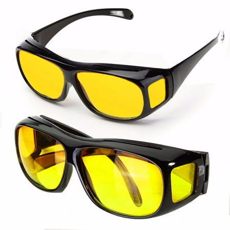 Unisex Yellow Lens Night Vision Glasses UV Protection Sunglasses Driving Sports Goggles Retro