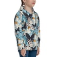 thumbnail image 3 of Fotbe Butterflys Pattern Youth Pullover Hooded Sweatshirt, Boys Hoodie, Kangaroo Pocket Hoodie for Kids Girls -Large, 3 of 6