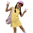 thumbnail image 4 of Grblisyd Girls Skirt Sets Polka Dots Sleeveless Tank Tops and Tennis Skirt 2 Piece Workout Outfits 3-13 Years, 4 of 6