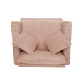 thumbnail image 3 of Lazy Sofa Chair, Comfortable Single-Person Sofa Chair, with A Backrest and Soft Seat Cushion, Having Armrests on Both Sides, Suitable for Living Room and Bedroom (Pink), 3 of 11