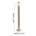 thumbnail image 2 of Uxcell M5 x 60mm Phillips Flat Head Carbon Steel Color Zinc Plated Wood Screws 100 Pack, 2 of 5