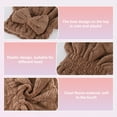 thumbnail image 3 of 2pcs Hair Drying Towel Hair Towel Wrap for Women Bow Hair Drying Cap for Straight Short Hair Beige Brown, 3 of 7
