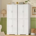 thumbnail image 6 of TEENFON 67” Storage Cabinet, Kitchen Pantry Cabinet with 4 Doors and Adjustable Shelves, Cupboard, Tall Bathroom Cabinets for Dinning Room, Living Room, White, 6 of 8