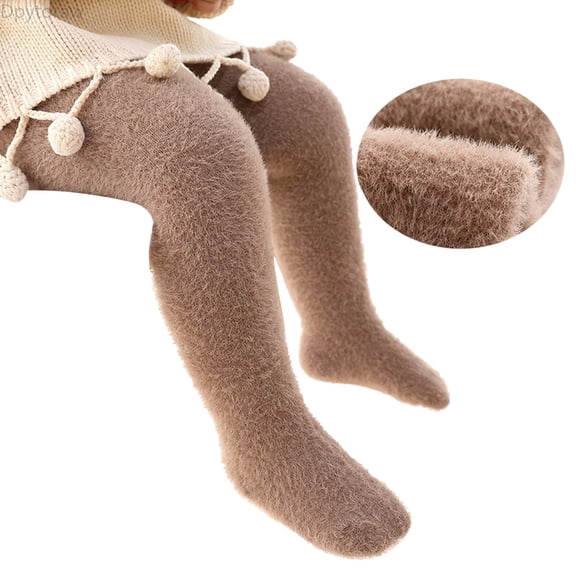 Dpytoraw Newborn Baby Girls Soft Warm Winter Tights Stocking Cotton Toddler Full Length Pants Tights Fleece Children Leggings Pantyhose Girls Leggings Size 6-12 Months