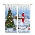 thumbnail image 6 of Yipa Christmas Blackout Window Treatments Slot Top Window Drapes Rod Pocket Window Curtain Panel Style-E W:33" x H:83", 6 of 6