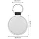 thumbnail image 4 of 10 Pack Sublimation Blanks Keychain Glitter PU Leather Keychain DIY Heat Transfer Keyring Black Round, 4 of 5
