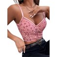 thumbnail image 3 of Camisola VISgogo con bordado floral para mujer, sin mangas, de verano, con tirantes finos y encaje VISgogo  moda, 3 of 9