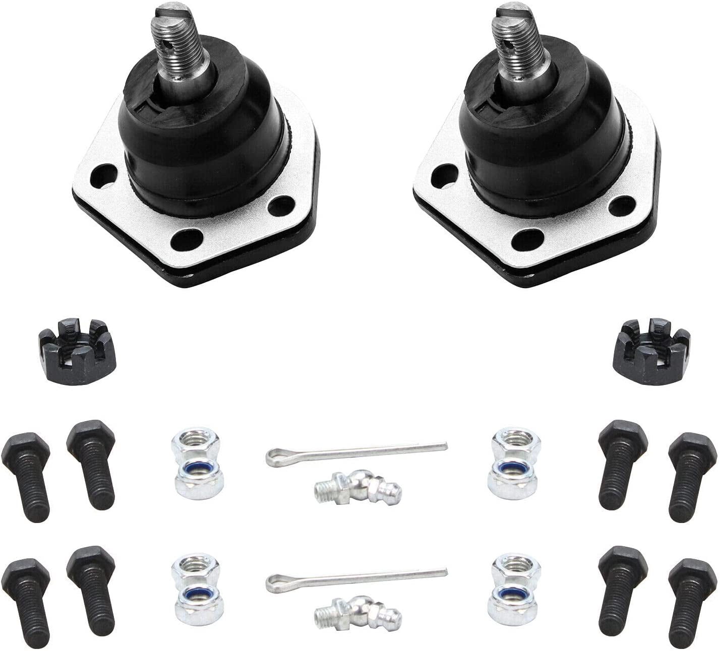 Detroit Axle - 4WD Front Suspension Kit for Chevy Blazer S10 GMC Jimmy Sonoma Isuzu Hombre Olds Bravada 4 Upper & Lower Ball Joints Pitman & Idler Arms 2 Sway Bars Replacement