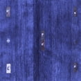 thumbnail image 1 of Ahgly Company Machine Washable Indoor Square Abstract Blue Contemporary Area Rugs, 5' Square, 1 of 4
