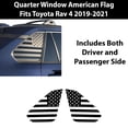 thumbnail image 2 of Bogar Tech Designs Precut American Flag Rear Side Quarter Window Decal Stickers Compatible with Toyota Rav4 2019-2021, Thin Red Line, 2 of 5