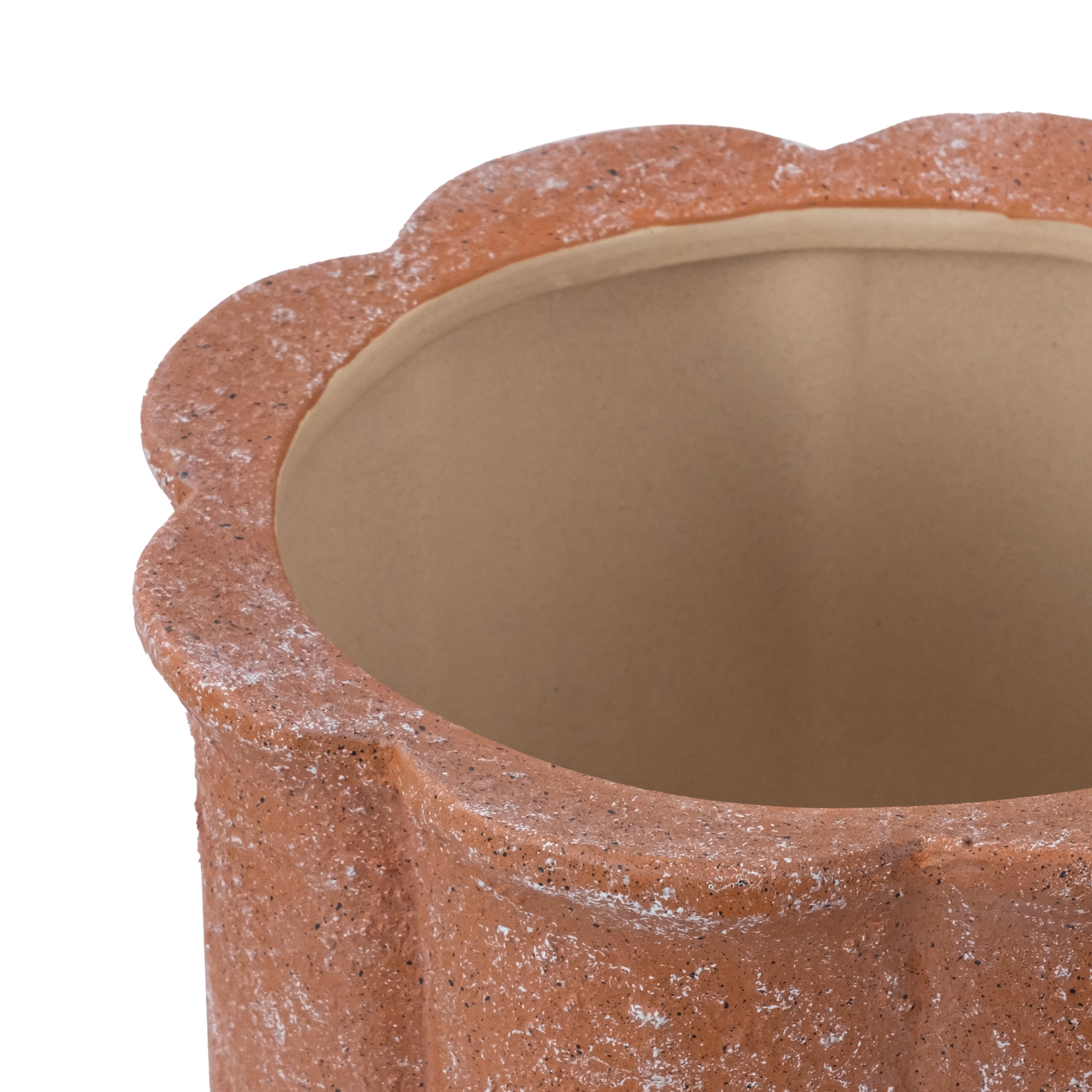 My Texas House 8in Terracotta Flower Planter Pot Ceramic Drainage Hole with Plug Included