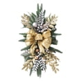 thumbnail image 2 of Christmas Decorations - 23.6'' & 17.7'' Christmas Wreaths with Lights - Cordless Pre-lit Artificial Garland for Stairs with Pine Cones & Berries, Holiday Decor for Door, Window, Indoor Outdoor, 2 of 3