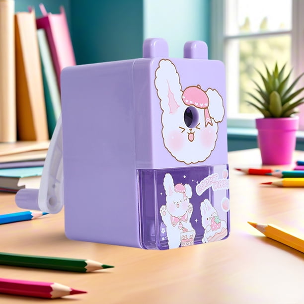 Sacapuntas Automático de Manivela para Estudiantes, Sacapuntas Monoagujero Que Ahorra Trabajo, Premios de Papelería