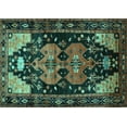 thumbnail image 1 of Ahgly Company Machine Washable Indoor Rectangle Persian Turquoise Blue Traditional Area Rugs, 2' x 3', 1 of 4