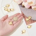 thumbnail image 3 of Colgantes de corazón de latón con forma de corazón, ideales para la creación de collares, pendientes y otras joyas., 3 of 9