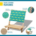 thumbnail image 3 of Duck Covers® Bamboo Beach Chair, Real Teal Palm, 3 of 9