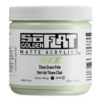 Golden SoFlat Matte Acrylic Paint - Titan Green Pale, 473 ml, Jar