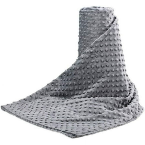 Acdyion Weighted Blankets Removable Duvet Cover For Adults Twin Size (48""X72"") Heavy Blanket Duvet Cover With Soft And Comfort Minky With 12 Ties Machine Washable Soft Weighted Blanket Cover (Grey)