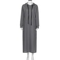 thumbnail image 6 of KDFJPTH Women Maxi Dress Long Sleeve Hooded Ladies Casual Hoodies Long Dresses Little Dress for Women, 6 of 7