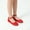 RED, variant on Girls Dress Shoes Interchangeable Ankle Strap Flower Girl Ballet Flats (Toddler/Little Kid/Big Kid)
